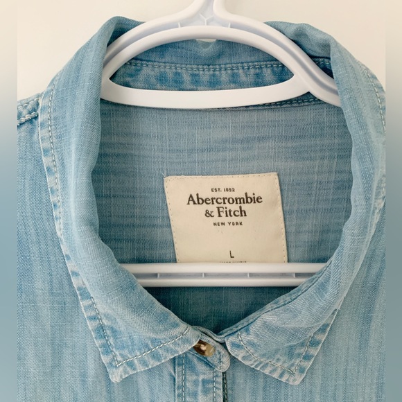 Abercrombie & Fitch Denim Long Sleeve Blouse - Picture 3 of 6